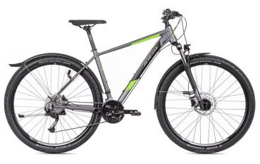 IDEAL ZIGZAG SUV 29, Alu ATB 29"-Herren-52cm grau matt Dekor schwarz-lime 27 Gang ALIVIO M3100 mit Hebel